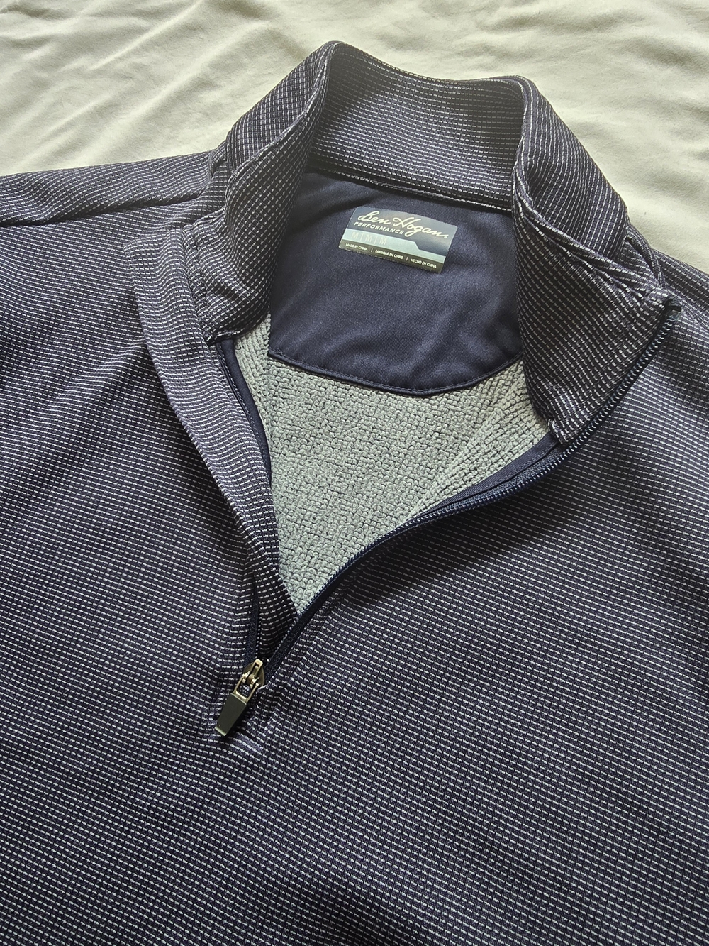 Ben Hogan Performance Men’s Medium Navy Quarter Zip Pullover Golf